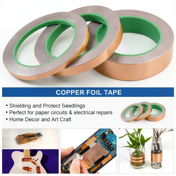 THRSEELY Copper Foil Tape Double Sided Conductive DIY Crafts-5