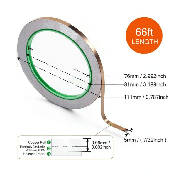CHANZON Copper Foil Tape Conductive Adhesive Electrical-5