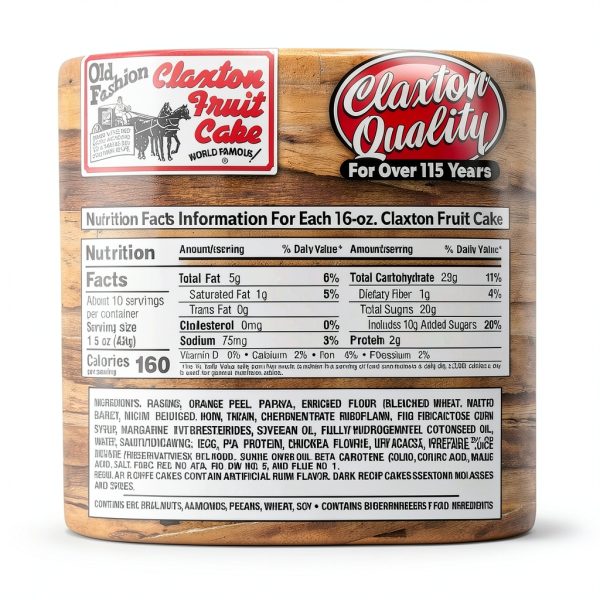 Claxton Fruit Cake Holiday Gift Packed with Fruits Nuts-1