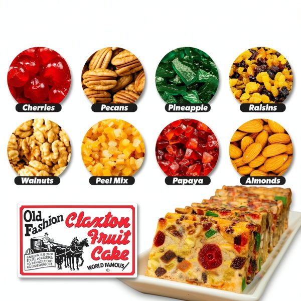 Claxton Fruit Cake Holiday Gift Packed with Fruits Nuts-4