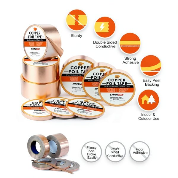 CHANZON Copper Foil Tape Conductive Adhesive Electrical-4