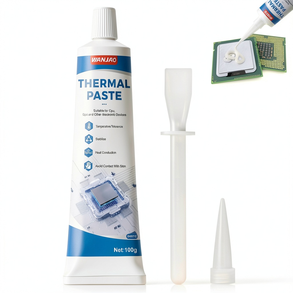 WANJAO thermal adhesive applied to a CPU for heat dissipation
