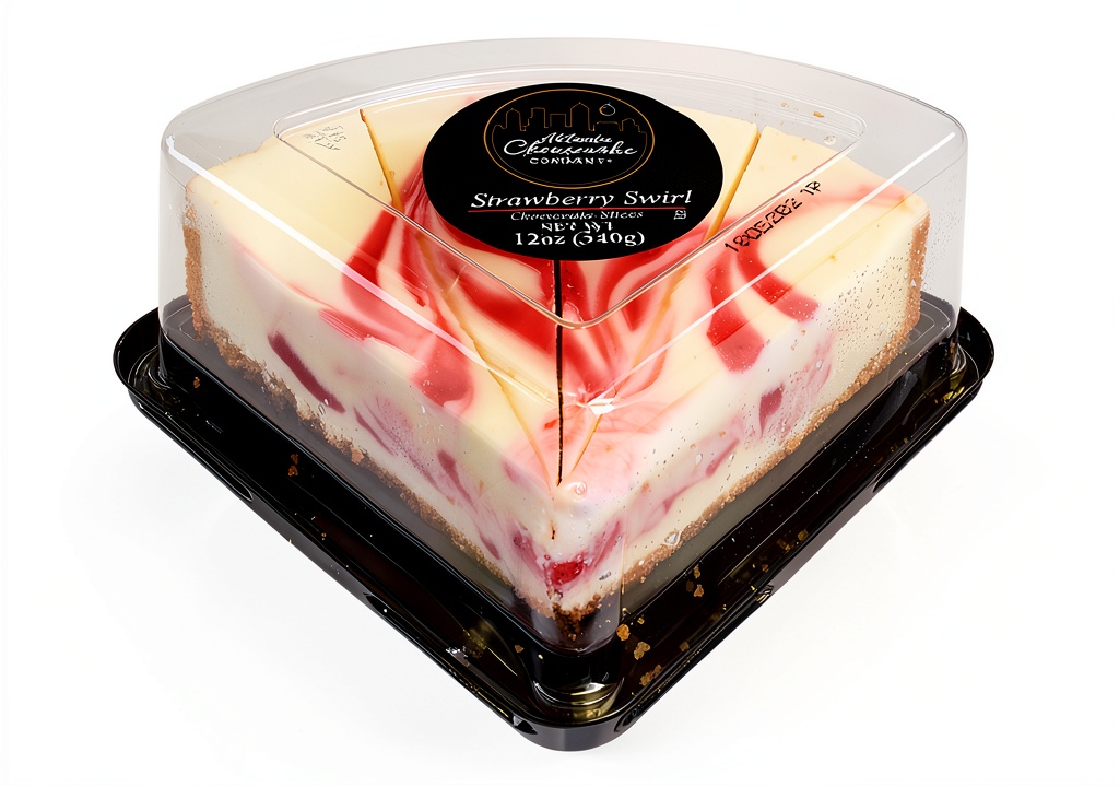 Dessert Holdings cheesecake displayed on a plate with fresh fruit garnish