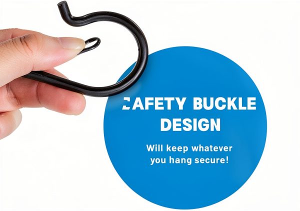 Q Hanger Hooks 36 black steel safety buckles screw-in hooks-1