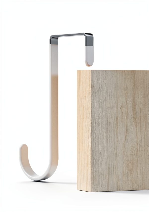 Over The Door Hooks 8 Pack White by Optish Industrial Door Hanger-2