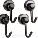 Magnetic Hooks Tohoer Duty Neodymium 30lb Rust‑Proof Black 4x20mm-0