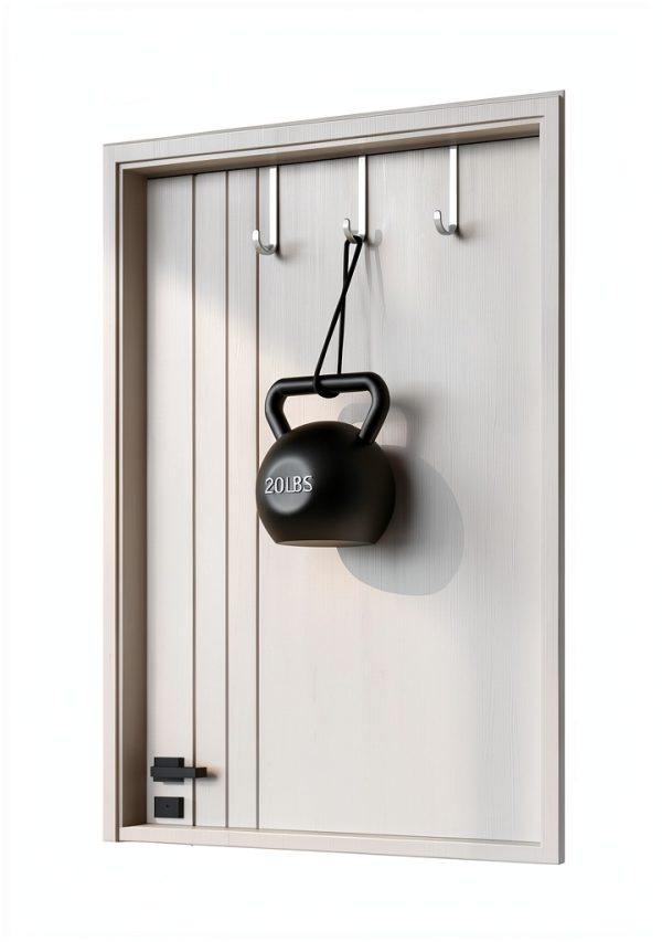 Over The Door Hooks 8 Pack White by Optish Industrial Door Hanger-3