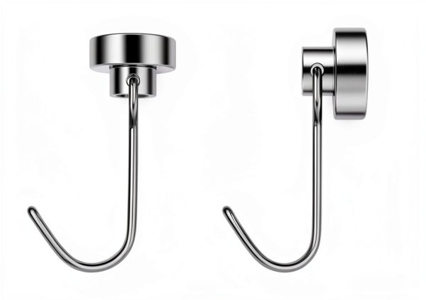 Magnetic Hooks FINDMAG 6 Pack Black Heavy Duty 30lb+ Swivel-2