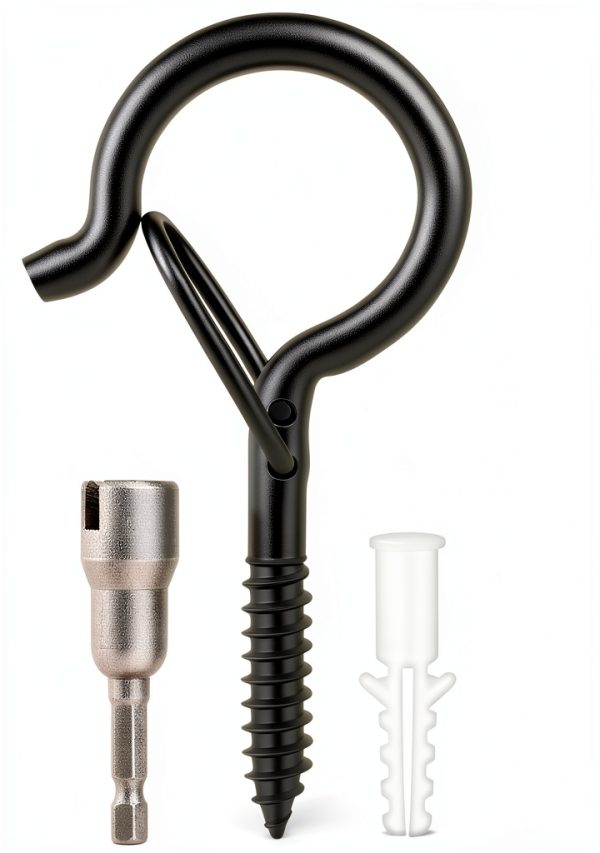Q Hanger Hooks 36 black steel safety buckles screw-in hooks-8