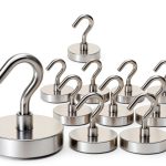 Magnetic Hooks MIKEDE 10 Pack Heavy Duty 85lb Capacity Silver-0