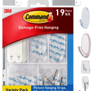 Command Clear Variety Pack 3M Hooks - Hangers, Wire & Wall Hooks-0