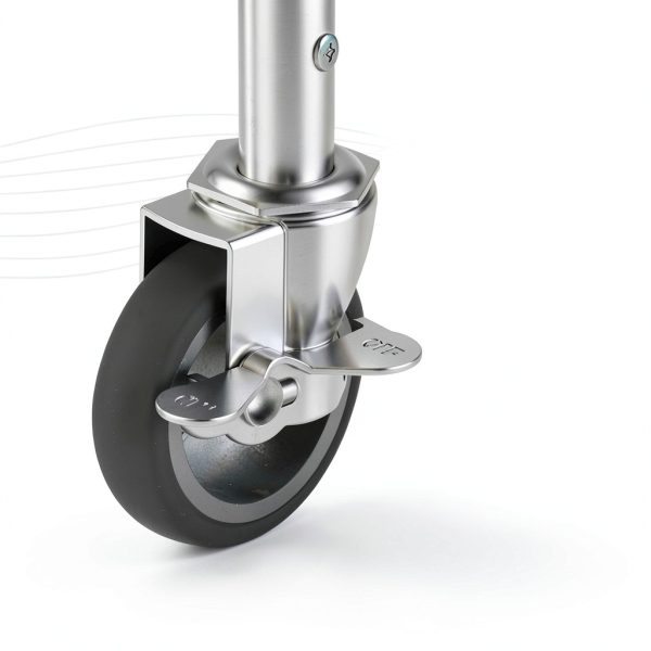 HOLKIE 3 Inch Locking Casters Set of 4, Threaded Stem 3/8"-16 x-4