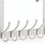 Over The Door Hooks, White Coat Rack for Bathroom & Dorms, 12 Hooks-0